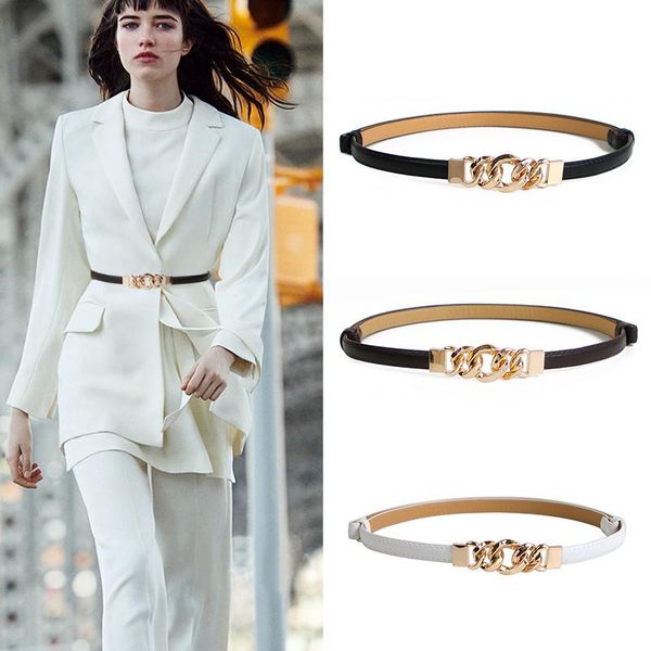 belts women belt fashion pu leather thin skinny metal gold chain buckle for female waistband dress accessories, Black;brown
belts women belt fashion pu leather thin skinny metal gold chain buckle for female waistband dress accessories, Black;brown