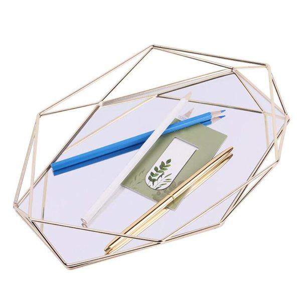 hexagon cosmetic tray decor plate, iron wire+acrylic mirror base organizer, Pink;blue
hexagon cosmetic tray decor plate, iron wire+acrylic mirror base organizer, Pink;blue