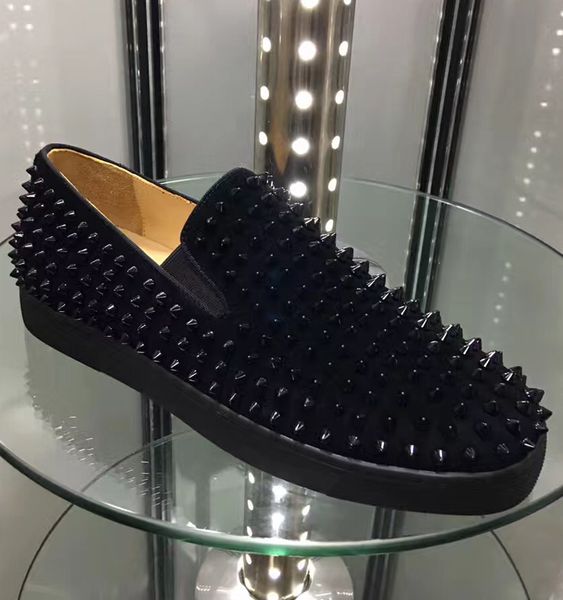 mens red bottom dandelion spikes shoes designer women flat shoes black patent leather sude velvet loafer party dress shoes with box
mens red bottom dandelion spikes shoes designer women flat shoes black patent leather sude velvet loafer party dress shoes with box