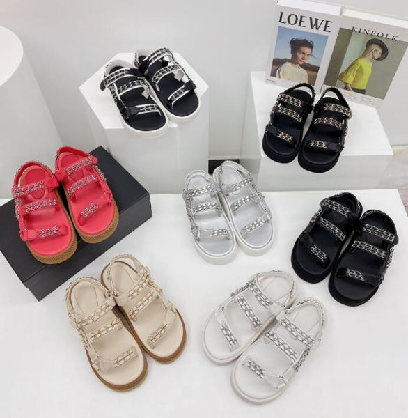 2021 luxury designer women sandals summer leisure sofe leather chain thick-soled height-enhancing solid casual shoes all-match fashion with, Black
2021 luxury designer women sandals summer leisure sofe leather chain thick-soled height-enhancing solid casual shoes all-match fashion with, Black