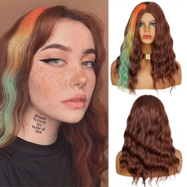 synthetic wigs 18 inches wig gradient hair color long natural wave ombre brown mixed party for white/black women
synthetic wigs 18 inches wig gradient hair color long natural wave ombre brown mixed party for white/black women