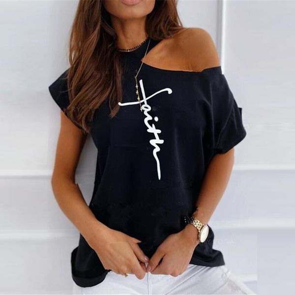 women's t-shirt large size off shoulder summer tshirt women print casual short sleeve o-neck pullovers fashion street tee, White
women's t-shirt large size off shoulder summer tshirt women print casual short sleeve o-neck pullovers fashion street tee, White