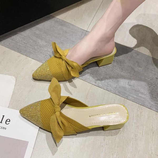 slippers mules for women 2021 loafers butterfly-knot pointed toe med square heel ladies' luxury slides block cover designer, Black
slippers mules for women 2021 loafers butterfly-knot pointed toe med square heel ladies' luxury slides block cover designer, Black