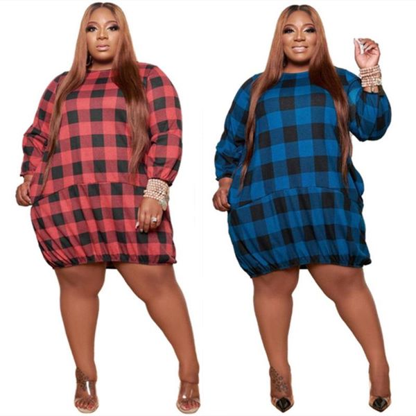 casual dresses plus size women 2021 fall clothing wholesale plaid print o neck loose fashion streetwear mini dress drop, Black;gray
casual dresses plus size women 2021 fall clothing wholesale plaid print o neck loose fashion streetwear mini dress drop, Black;gray