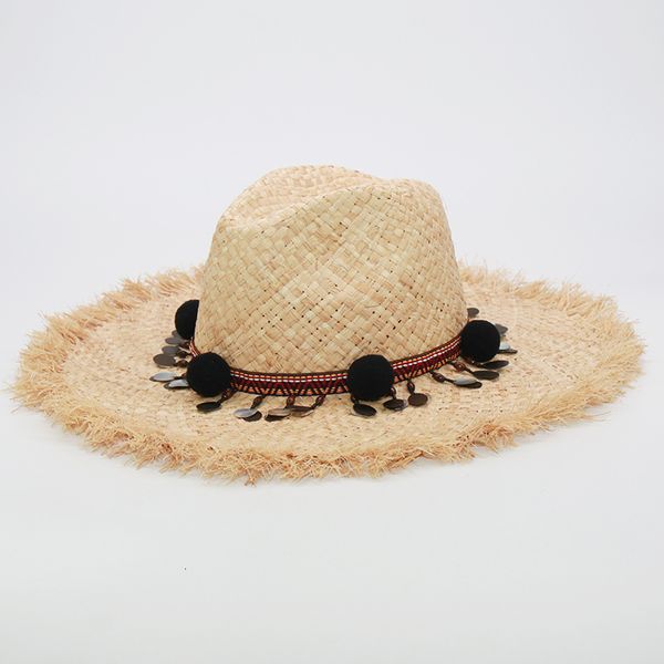 2021 new design women uv protection sun with black pompom summer straw beach hats wide brim floppy hat holiday gift s1123 j1c7, Blue;gray
2021 new design women uv protection sun with black pompom summer straw beach hats wide brim floppy hat holiday gift s1123 j1c7, Blue;gray