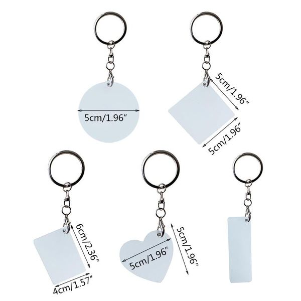 keychains 5 pcs/set sublimation blank heat transfer key chain double-side printed mdf keyrings tags with split rings for diy, Silver
keychains 5 pcs/set sublimation blank heat transfer key chain double-side printed mdf keyrings tags with split rings for diy, Silver