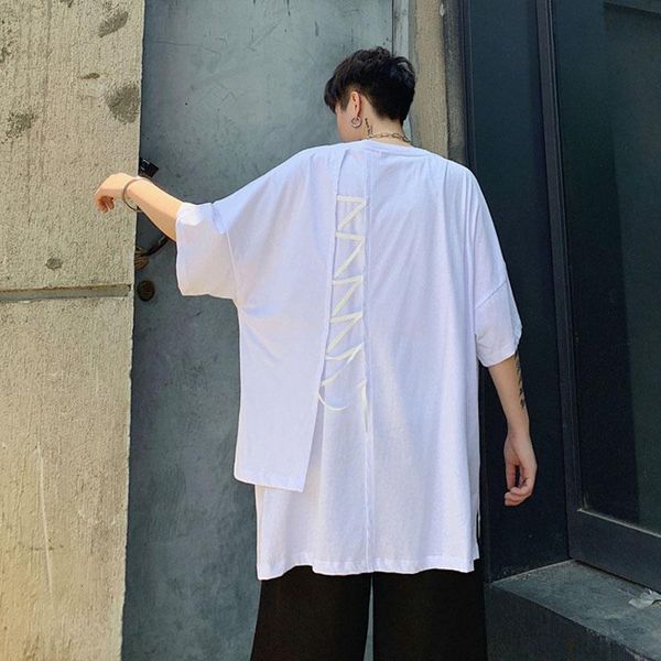 men streetwear hip hop casual short sleeve t-shirt male asymmetrical hem loose tees shirts women tshirt, White;black
men streetwear hip hop casual short sleeve t-shirt male asymmetrical hem loose tees shirts women tshirt, White;black