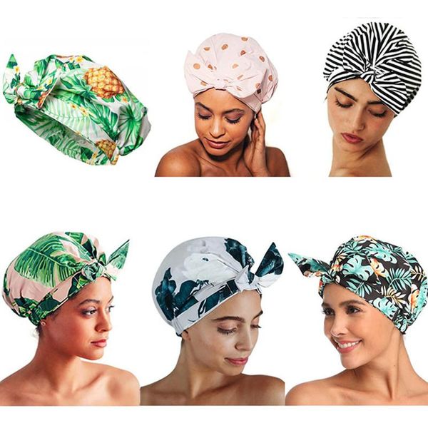 hair accessories women satin shower cap bonnet elastic band with bow print for waterproof hat
hair accessories women satin shower cap bonnet elastic band with bow print for waterproof hat