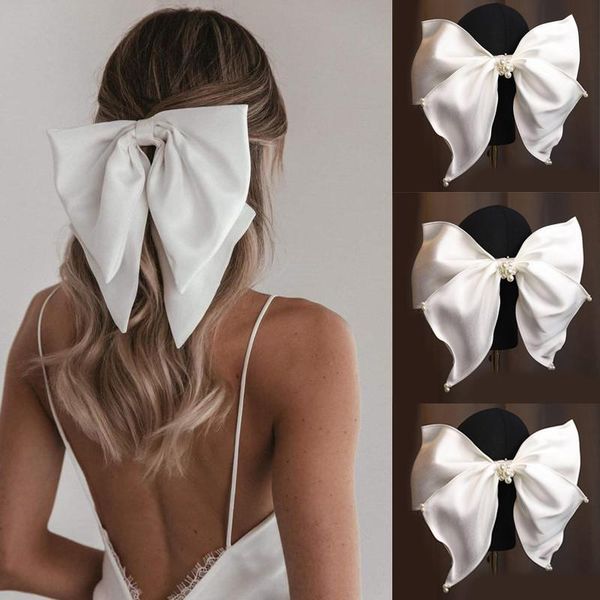 hair accessories woman elegant big pearl bow clip women wedding stain bowknot hairpins headwear sweet, Slivery;white
hair accessories woman elegant big pearl bow clip women wedding stain bowknot hairpins headwear sweet, Slivery;white