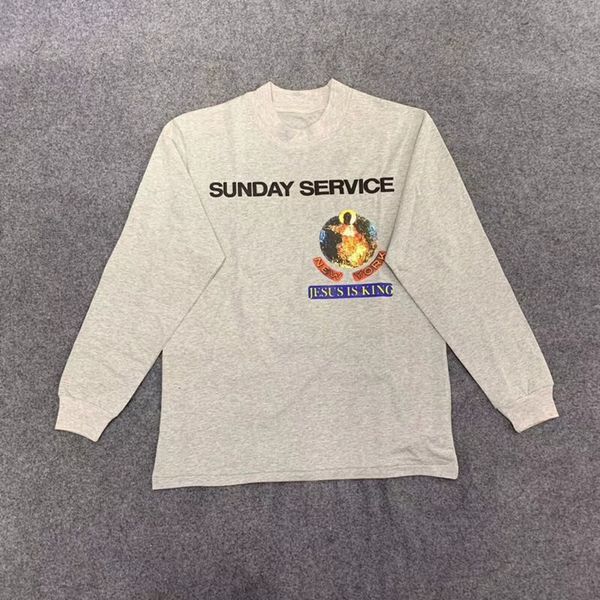 2021 new kanye oeste manga longa camiseta masculina feminino 1:1 alta qualidade t domingo servio jesus rei camisa 3qwg, White
2021 new kanye oeste manga longa camiseta masculina feminino 1:1 alta qualidade t domingo servio jesus rei camisa 3qwg, White