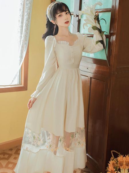 casual dresses autumn korean fashion women long dress vintage patchwork embroidery petal sleeve retro fairy elegant lady vestido festa, Black;gray
casual dresses autumn korean fashion women long dress vintage patchwork embroidery petal sleeve retro fairy elegant lady vestido festa, Black;gray