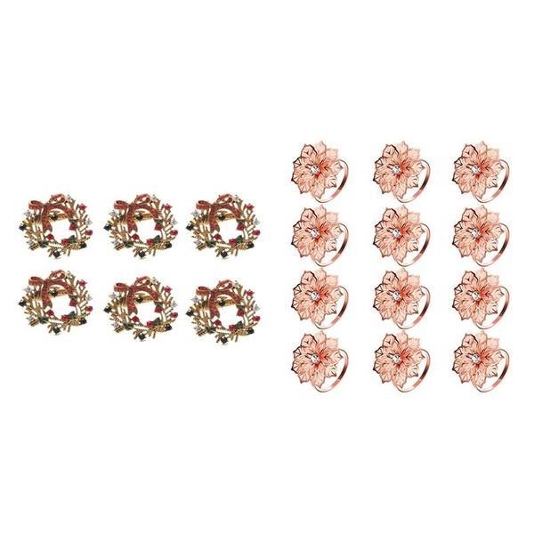 napkin rings -6pcs christmas wreath metal buckle holder & 12x alloy with hollow out flower
napkin rings -6pcs christmas wreath metal buckle holder & 12x alloy with hollow out flower