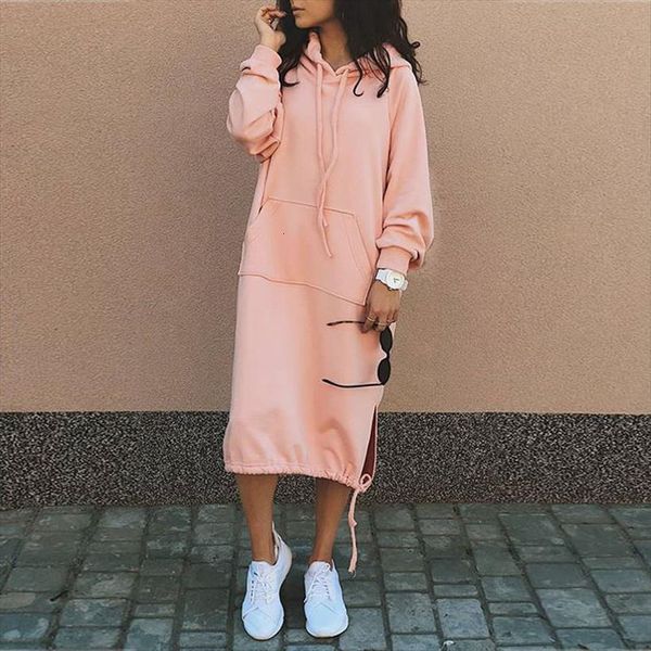 Winter Warm Hoodies Sweatshirt Fashion Women Dress Long Sleeve Fleece Solid Drawstring Hooded Vestidos, Black;gray
Winter Warm Hoodies Sweatshirt Fashion Women Dress Long Sleeve Fleece Solid Drawstring Hooded Vestidos, Black;gray