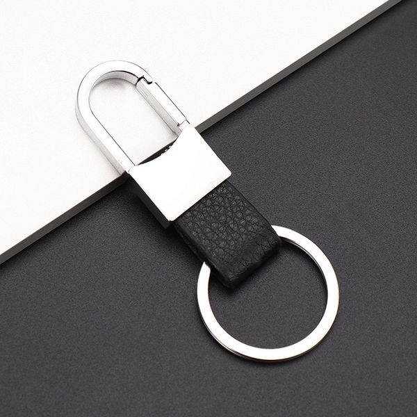 fashion design business men silver metal key chain ring black leather keychain with gift
fashion design business men silver metal key chain ring black leather keychain with gift