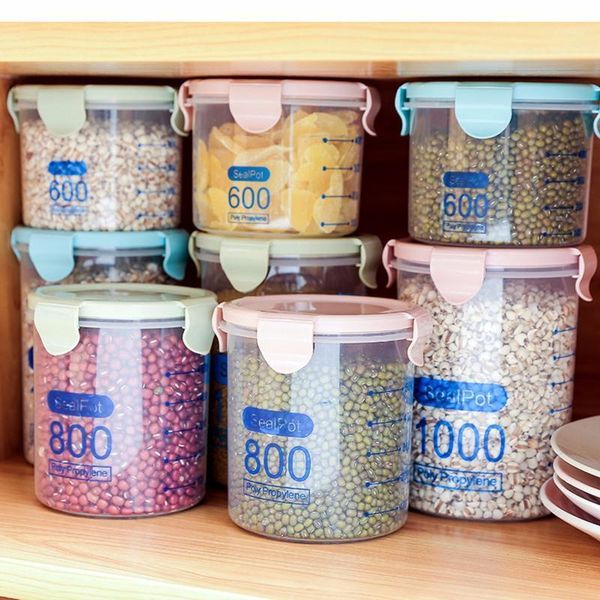 600/800/1000ml household transparent plastic airtight jars, kitchen bean glass jars and lids storage bottles &
600/800/1000ml household transparent plastic airtight jars, kitchen bean glass jars and lids storage bottles &