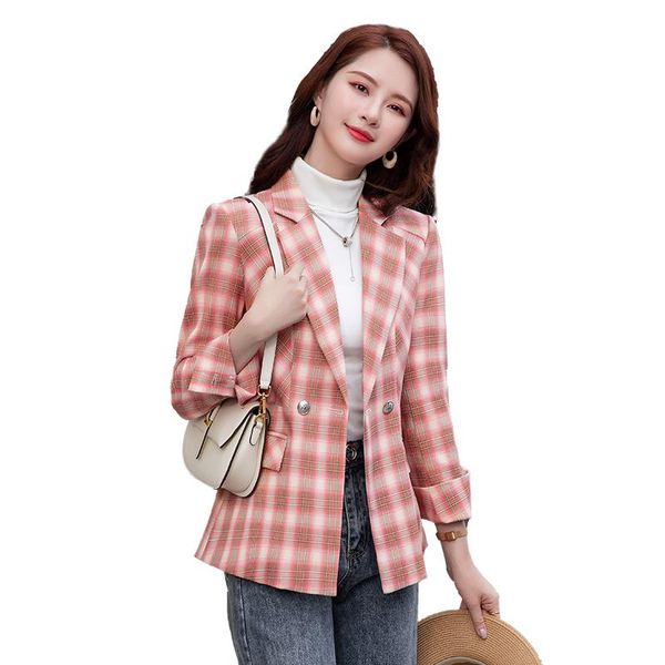 women's suits & blazers women notched collar blazer arrival fall winter yellow pink plaid single breasted jacket coat, White;black
women's suits & blazers women notched collar blazer arrival fall winter yellow pink plaid single breasted jacket coat, White;black