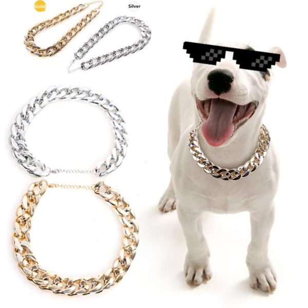 2021 new dog plastic collars golden silvery necklace style small chihuahua strong bully pet cat use luxury collar pets product
2021 new dog plastic collars golden silvery necklace style small chihuahua strong bully pet cat use luxury collar pets product