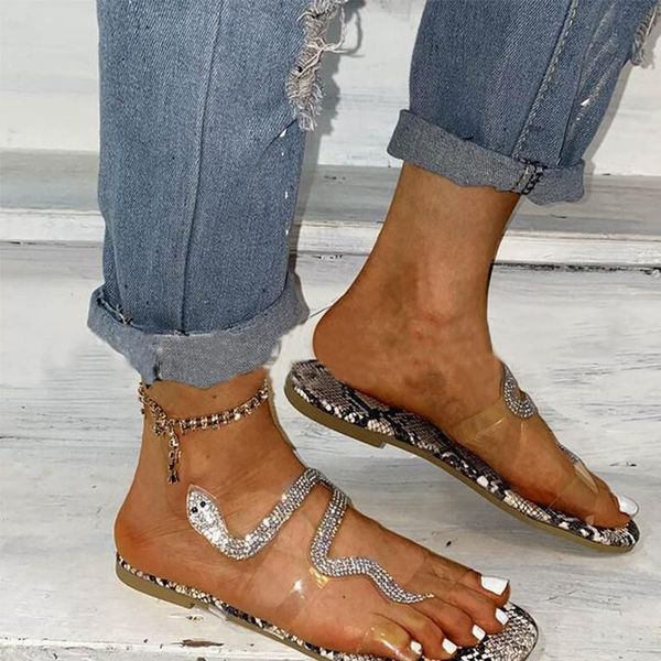 slippers women rhinestone 2021 summer woman snake bling crystal transparent flats female casual shoes ladies big size 43, Black
slippers women rhinestone 2021 summer woman snake bling crystal transparent flats female casual shoes ladies big size 43, Black