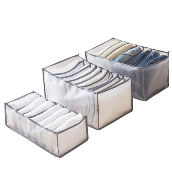 clothing & wardrobe storage 7 grids box jeans compartment closet clothes mesh separation stacking pants drawer divider can washed home organ
clothing & wardrobe storage 7 grids box jeans compartment closet clothes mesh separation stacking pants drawer divider can washed home organ