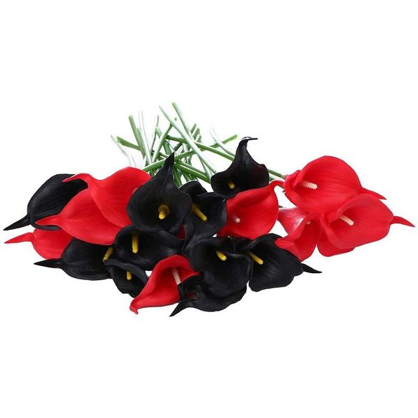 decorative flowers & wreaths 24pcs calla lily bridal wedding bouquet pu artificial arrangement for home office party decor(black and red)
decorative flowers & wreaths 24pcs calla lily bridal wedding bouquet pu artificial arrangement for home office party decor(black and red)
