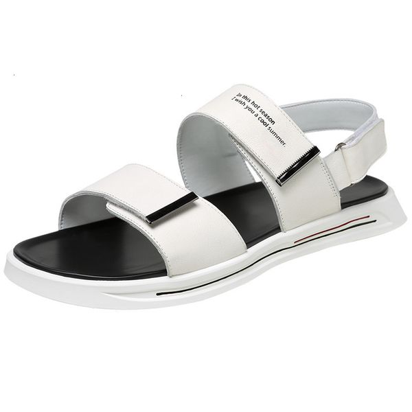 slippers sandals summer spring and men's fashion leather wear white flip flop trend antiskid sandals epxq, Black 
slippers sandals summer spring and men's fashion leather wear white flip flop trend antiskid sandals epxq, Black