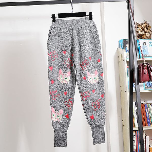 black gray tracksuits women knitted set cartoons print sweater pencil pants two piece outfits female loose casual knitting suit 7c1a, Blue
black gray tracksuits women knitted set cartoons print sweater pencil pants two piece outfits female loose casual knitting suit 7c1a, Blue