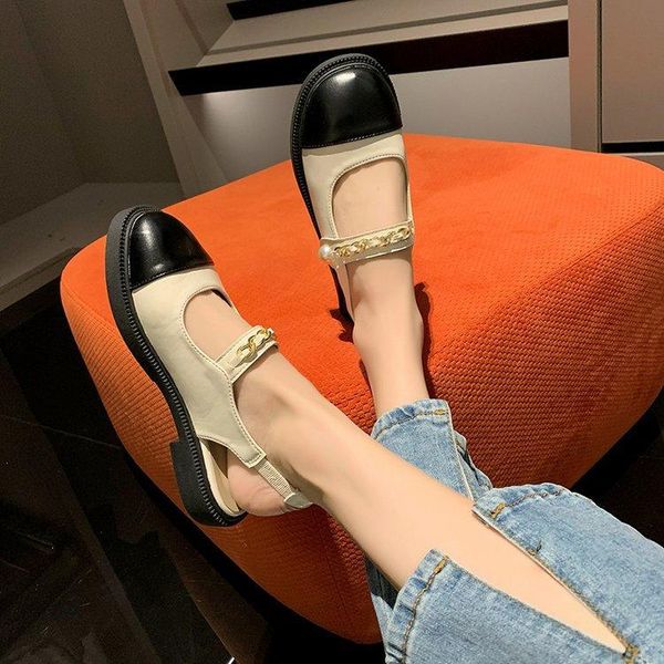 sandals low woman leather clear heels female shoe 2021 summer round toe mary jane low-heeled comfort girls fashion beige, Black
sandals low woman leather clear heels female shoe 2021 summer round toe mary jane low-heeled comfort girls fashion beige, Black