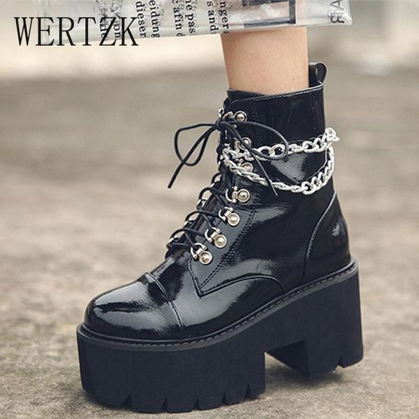 boots ankle fashion heels women metal chain round toe shoes 2021 autumn short plush platform punk, Black
boots ankle fashion heels women metal chain round toe shoes 2021 autumn short plush platform punk, Black