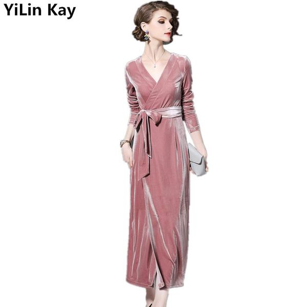 casual dresses yilin kay 2021 spring runway designer dress women's pleuche v-neck long sleeve split, Black;gray
casual dresses yilin kay 2021 spring runway designer dress women's pleuche v-neck long sleeve split, Black;gray