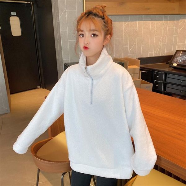 women's hoodies & sweatshirts autumn women solid color wool warm thick cotton hoodie winter basic pullovers sweatshirt korea loose casu, Black
women's hoodies & sweatshirts autumn women solid color wool warm thick cotton hoodie winter basic pullovers sweatshirt korea loose casu, Black
