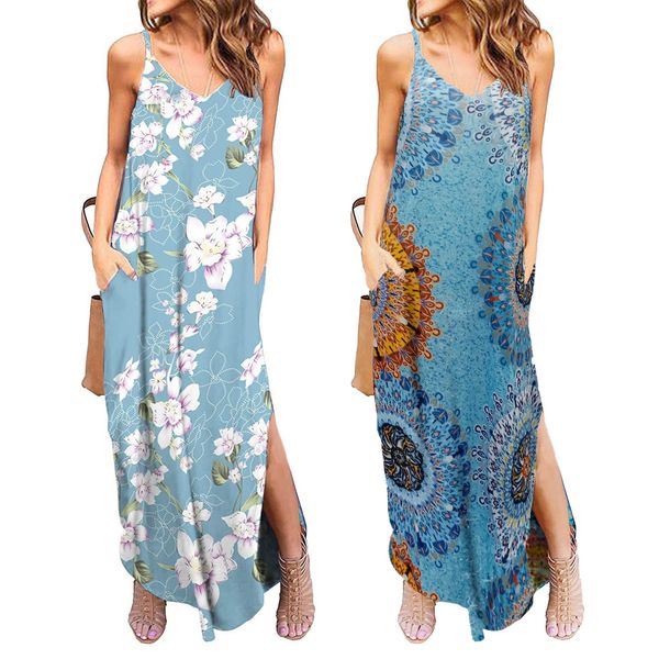 2021 selling european and american women's printed suspender dress, Black;gray
2021 selling european and american women's printed suspender dress, Black;gray