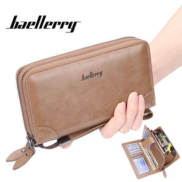 Wholesale men leathers wallets business double zipper long wallet large capacity multi-card holder Joker clutch simple solid color leather storage purse 6702, Black
Wholesale men leathers wallets business double zipper long wallet large capacity multi-card holder Joker clutch simple solid color leather storage purse 6702, Black