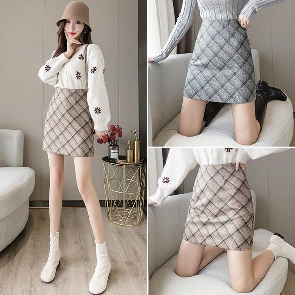 skirts woolen plaid skirt female 2021 autumn and winter retro all-match bag hip a-line one-step, Black
skirts woolen plaid skirt female 2021 autumn and winter retro all-match bag hip a-line one-step, Black