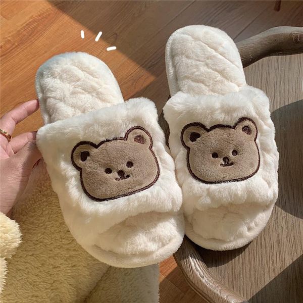 slippers winter cartoon bear cotton women's indoor non-slip couple household fur ins2021, Black
slippers winter cartoon bear cotton women's indoor non-slip couple household fur ins2021, Black