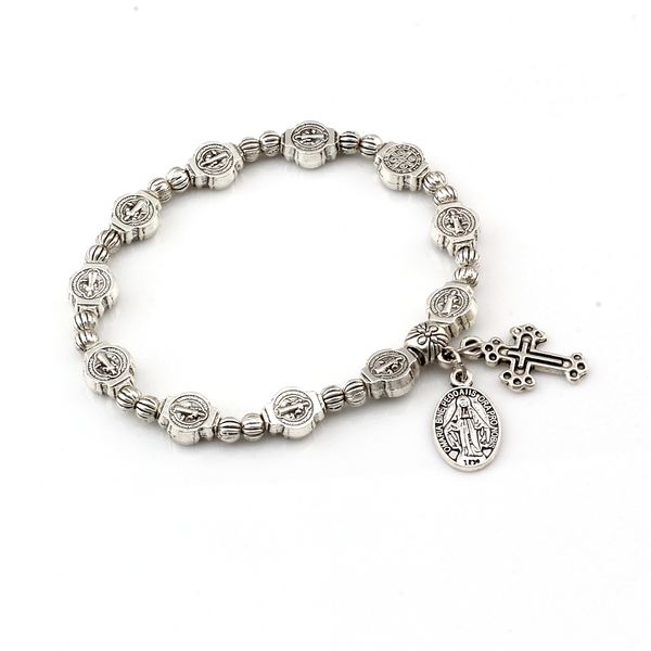12pcs antique silver catholic religious alloy strands bracelets for men women christ juses cross virgin mary pendant bangles c-79, Black
12pcs antique silver catholic religious alloy strands bracelets for men women christ juses cross virgin mary pendant bangles c-79, Black