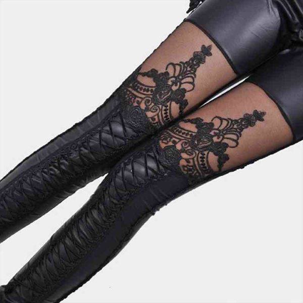 stylish faux leather womens leggings gothic punk pants lace skinny nine-point trousers belt imitation a2e9, Black
stylish faux leather womens leggings gothic punk pants lace skinny nine-point trousers belt imitation a2e9, Black