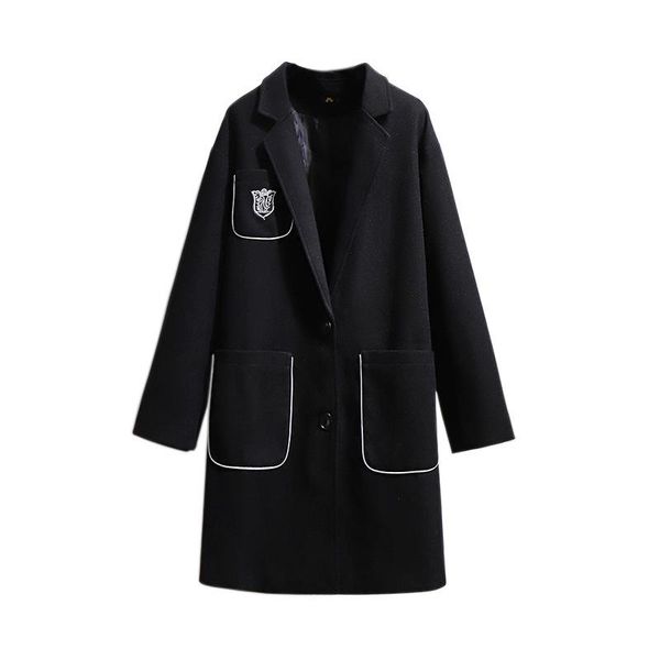 women's wool & blends plus size double faced woolen coats autumn and winter casual black single breasted long sleeve pockets loose wome
women's wool & blends plus size double faced woolen coats autumn and winter casual black single breasted long sleeve pockets loose wome