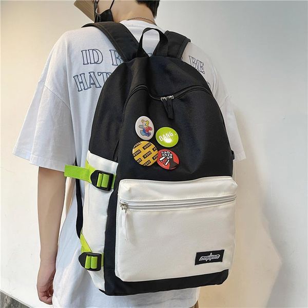backpack college large capacity women badge panelled school bags travel lapfor teenage girls casual boy
backpack college large capacity women badge panelled school bags travel lapfor teenage girls casual boy