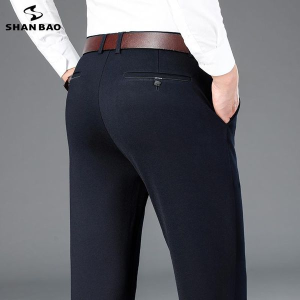 men's pants shan bao 2021 autumn winter brand stretch straight high waist trousers classic style youth business casual office, Black
men's pants shan bao 2021 autumn winter brand stretch straight high waist trousers classic style youth business casual office, Black