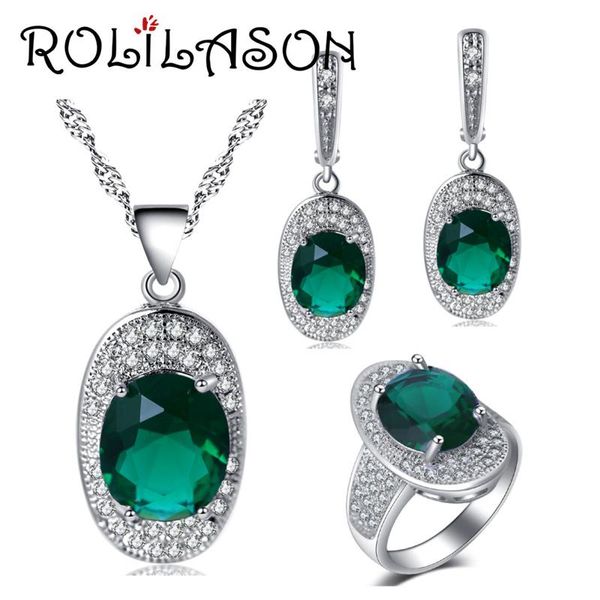 earrings & necklace rolilason silver plated ingots green for women pendant rings jewelry sets usa size #6#7#8#9#10 js716
earrings & necklace rolilason silver plated ingots green for women pendant rings jewelry sets usa size #6#7#8#9#10 js716