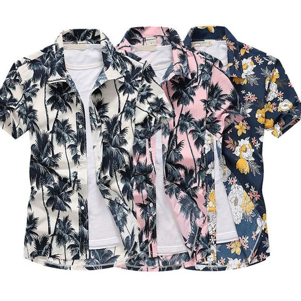 men's t-shirts men floral shirt short sleeve button lapel collar male summer beach holiday casual blouse, White;black
men's t-shirts men floral shirt short sleeve button lapel collar male summer beach holiday casual blouse, White;black