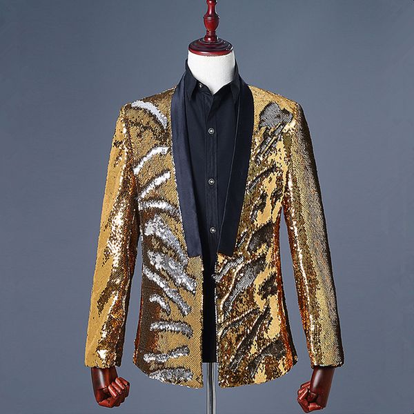 fashion men purple blue sequins blazers double color sequins jacket coat prom party male singer host stage outfit tide costumes, Black;red
fashion men purple blue sequins blazers double color sequins jacket coat prom party male singer host stage outfit tide costumes, Black;red