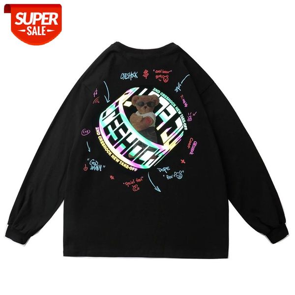 Streetwear T Shirt Men 3D Reflective Bear Long Sleeve Hip Hop Tshirt Oversize Cotton Autumn Harajuku Tees Pullover Men Creative #q19y, White;black
Streetwear T Shirt Men 3D Reflective Bear Long Sleeve Hip Hop Tshirt Oversize Cotton Autumn Harajuku Tees Pullover Men Creative #q19y, White;black