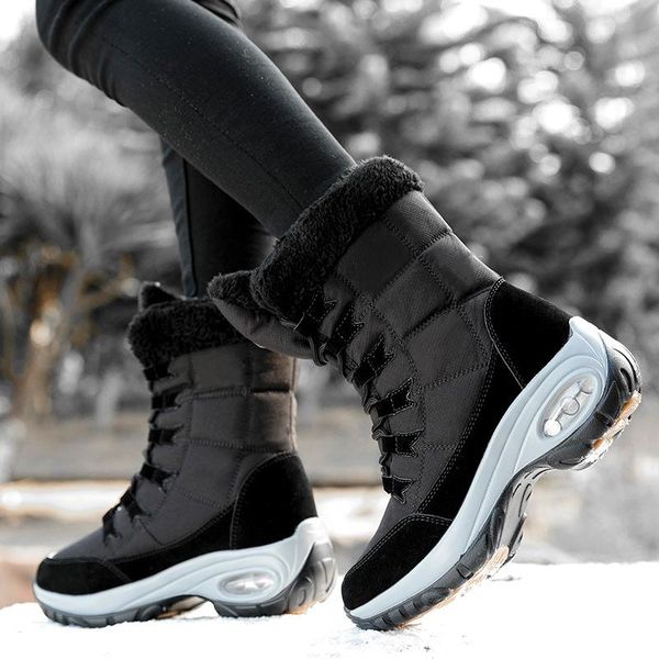 boots fashion female winter women snow keep warm ladies mid calf plus velvet sewing elastic band pu comfortable, Black
boots fashion female winter women snow keep warm ladies mid calf plus velvet sewing elastic band pu comfortable, Black