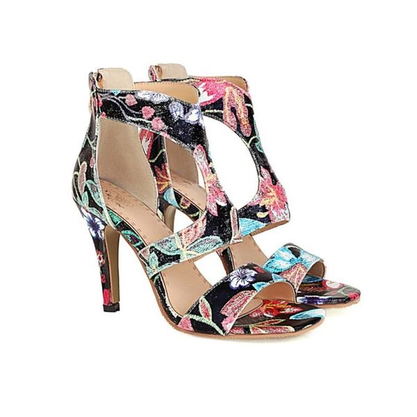 sandals womens embroidery floral stilettos high heel t-strap peep toe pumps shoes cut out summer plus size 34-44 2021, Black
sandals womens embroidery floral stilettos high heel t-strap peep toe pumps shoes cut out summer plus size 34-44 2021, Black