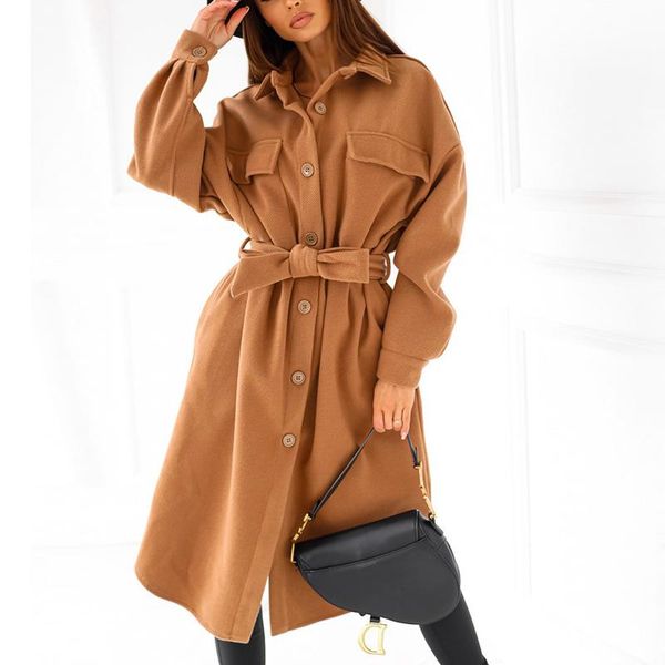 women's wool & blends office ladies winter warm slim pockets coat solid color turn-down collar single breasted sashes women fashion coa, Black
women's wool & blends office ladies winter warm slim pockets coat solid color turn-down collar single breasted sashes women fashion coa, Black