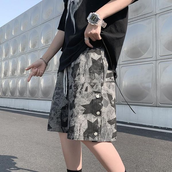 men's shorts male summer trend casual movement beach pants ins tide brand camouflage breasted jogging, White;black
men's shorts male summer trend casual movement beach pants ins tide brand camouflage breasted jogging, White;black