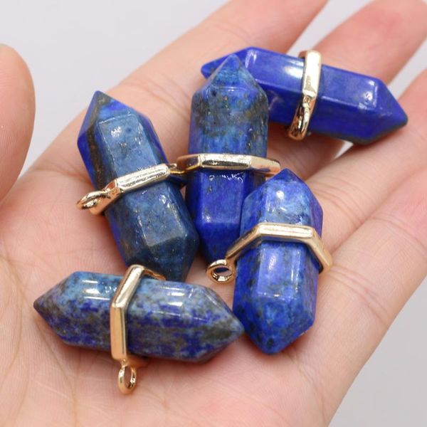 charms natural stone lapis lazuli pendant 17x35mm exquisite durable bicuspidate charm for jewelry making necklace earring accessories, Bronze;silver
charms natural stone lapis lazuli pendant 17x35mm exquisite durable bicuspidate charm for jewelry making necklace earring accessories, Bronze;silver