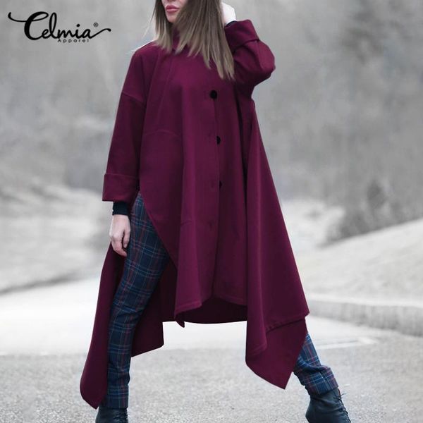 women's wool & blends 2021 winter women fashion warm coats celmia ladies long sleeve single breasted causal asymmetrical zipper outwear, Black
women's wool & blends 2021 winter women fashion warm coats celmia ladies long sleeve single breasted causal asymmetrical zipper outwear, Black
