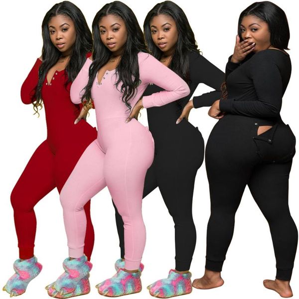 women's jumpsuits & rompers echoine solid color button buflip long sleeve o-neck slim hip-lifting women winter warm casual home, Black;white
women's jumpsuits & rompers echoine solid color button buflip long sleeve o-neck slim hip-lifting women winter warm casual home, Black;white